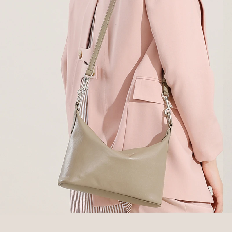 Hifashion 100% Genuine Leather Underarm Shoulder Bags For Women 2025 Trend Designer Soft Crossbody Purses Hobo Ladies Handbags 2