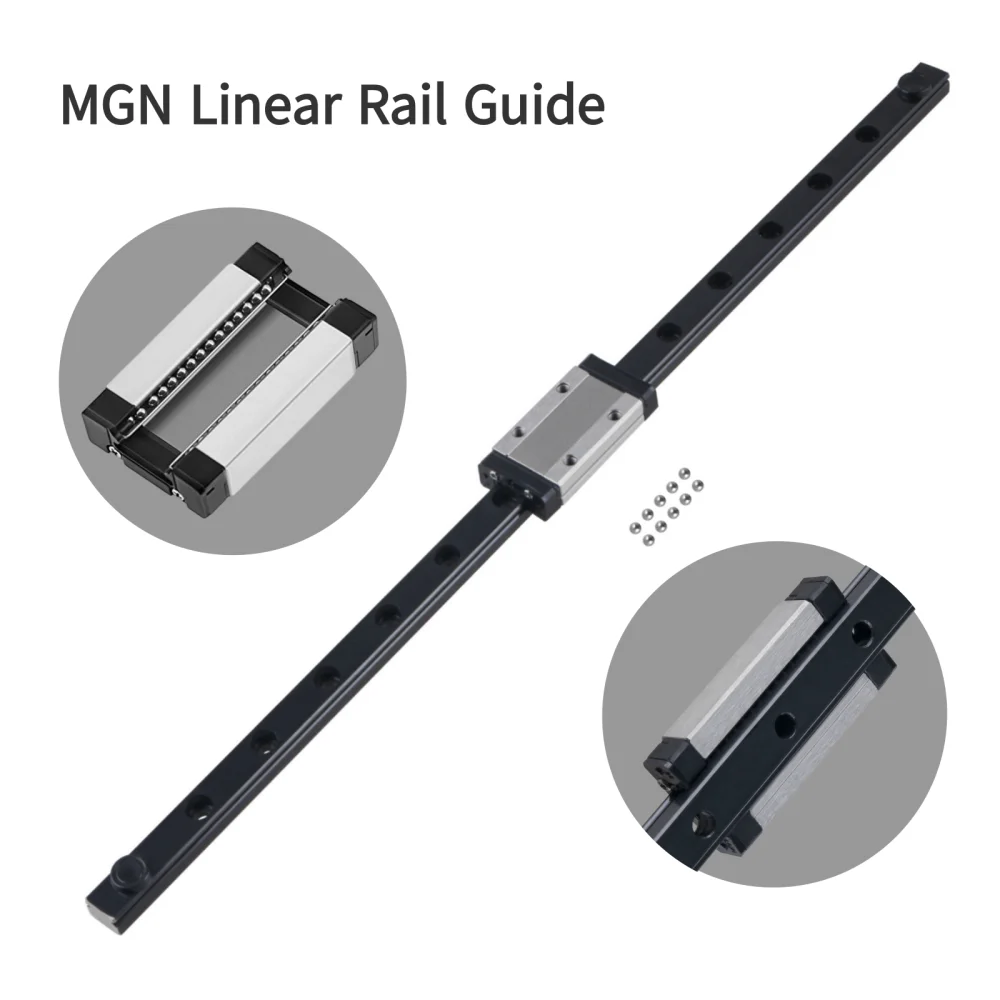 MGN12H Carriage Miniature Linear Rail Guide 250mm 300mm 350mm 400mm 450mm 500mm 600mm Black MGN9 MGN12 CNC UK Ship
