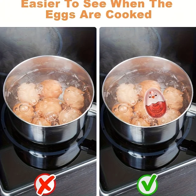 ตัวตั้งเวลาต้มไข่ FAIS DU พร้อมไฟแสดงสี เปลี่ยนสีตามอุณหภูมิ ตัวตั้งเวลาทำไข่ต้มเรซิ่น ทำให้ไข่ต้มได้อย่างสมบูรณ์แบบ อุปกรณ์ครัวสำหรับใช้ในบ้าน 5