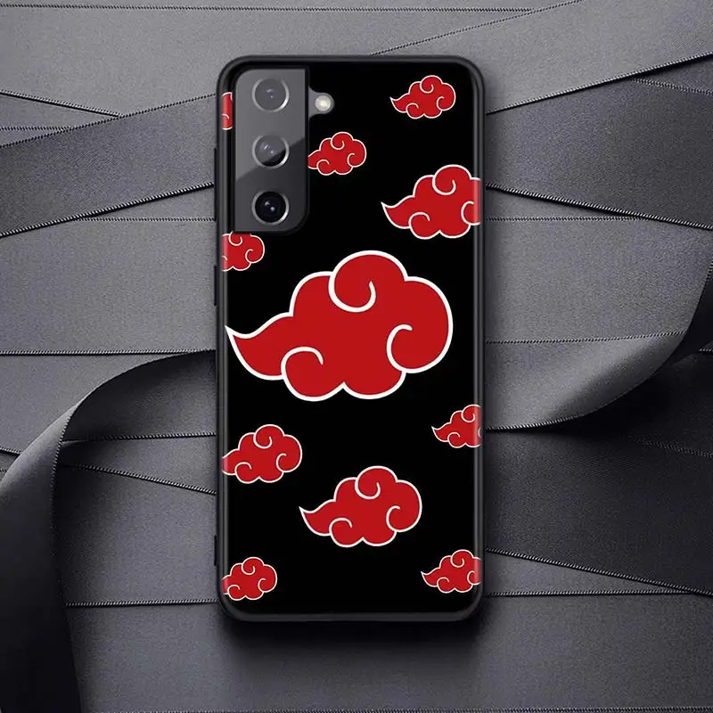 Naruto Anime Akatsuki Soft Black Cover For Samsung Galaxy S22 S21 S20 FE Ultra S10 S10e Lite S9 Plus Pro Phone Case Coque best case for samsung Cases For Samsung