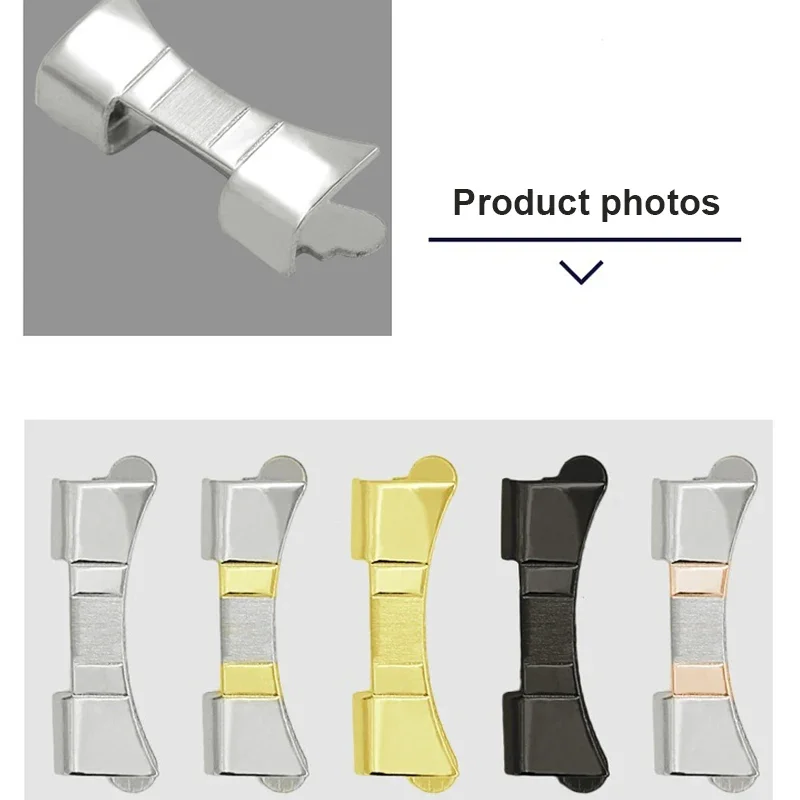 Metal Watch Strap Arc Elbow Connector - Premium Replacement Accessory (14mm to 24mm)