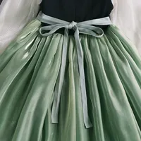 Clothing for New Kids Summer 2024 Quality Korean Style Anna Baby Girls One Piece Princess Sundress Dress Up Girl Green Party 3
