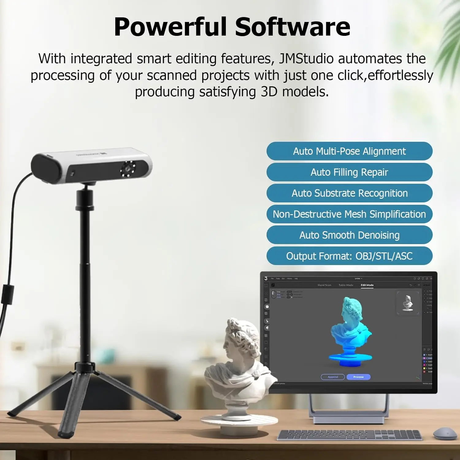 3DMakerpro Lynx 3D 스캐너, 0.1mm 정확도, 10 FPS 스캔 속도, 휴대용 3D 스캐너, 3D 인쇄 및 3D 프린터 프리미엄