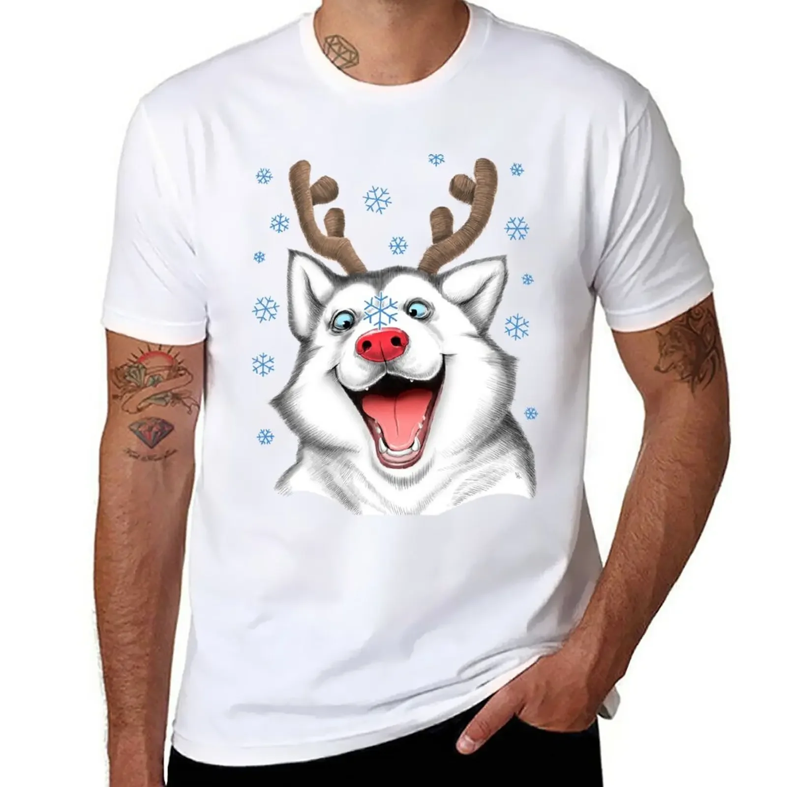 

Husky Rudolph T-Shirt boys animal print tops new edition mens workout shirts