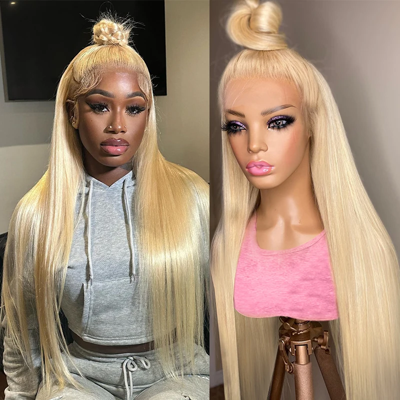 HD Transparent Honey Blonde Frontal Straight Preplucked Human Hair Wigs 13x4 Lace Front Wigs 4x4 Closure For Women 613 human hair wig,lace front wig,human hair wigs,front lace wig