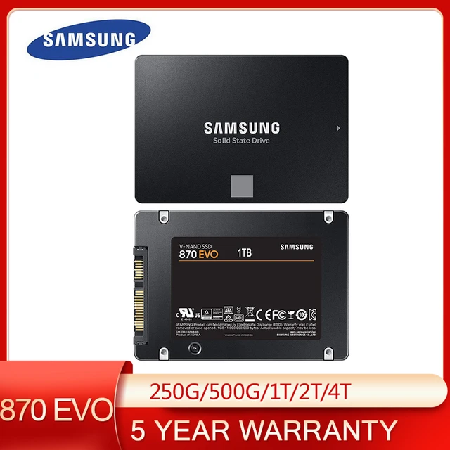 Samsung SSD 870 EVO, 1 TB Internal Solid State Drive, Form Factor 2.5”,  Intelligent Turbo Write