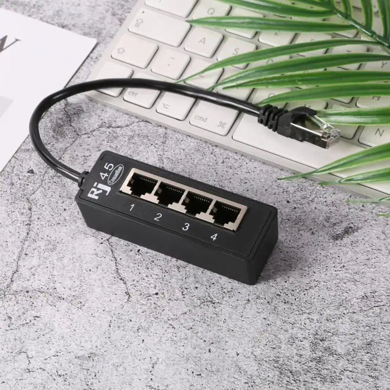 Разветвитель Кабеля Ethernet RJ45 с 1 штекера на 4 гнезда | Компьютеры и офис