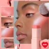 Peach Pink Creamy Blush Balm - 3 In 1 Multi-Use Waterproof Moisturizing Eyeshadow Lip & Cheek Tint, Princess Peach Heart Makeup 2