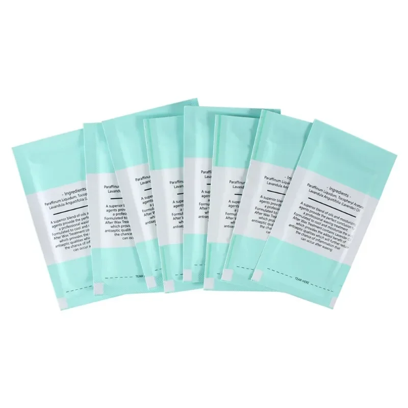10PCS Wax Removal Wipe Wrapped Wet Tissue Wax Oil Cleaning Sticker Strips for Face Leg Eyebrow Arm Body Hair Removal Tools