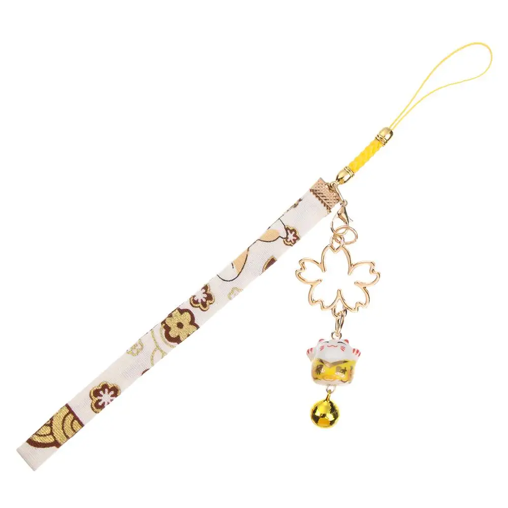 حبل قصير ياباني لجرس القط المحظوظ للهاتف المحمول ،...