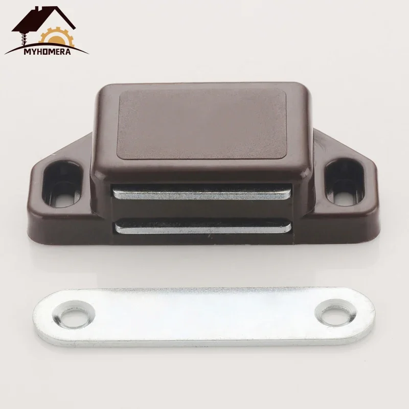 Magnetic Cabinet Latches 2 Sets Door Magnetic Closer Cabinet Door Catch Latch Magnet Suction Bar Silence Cupboard Wardrobe Doors DIY