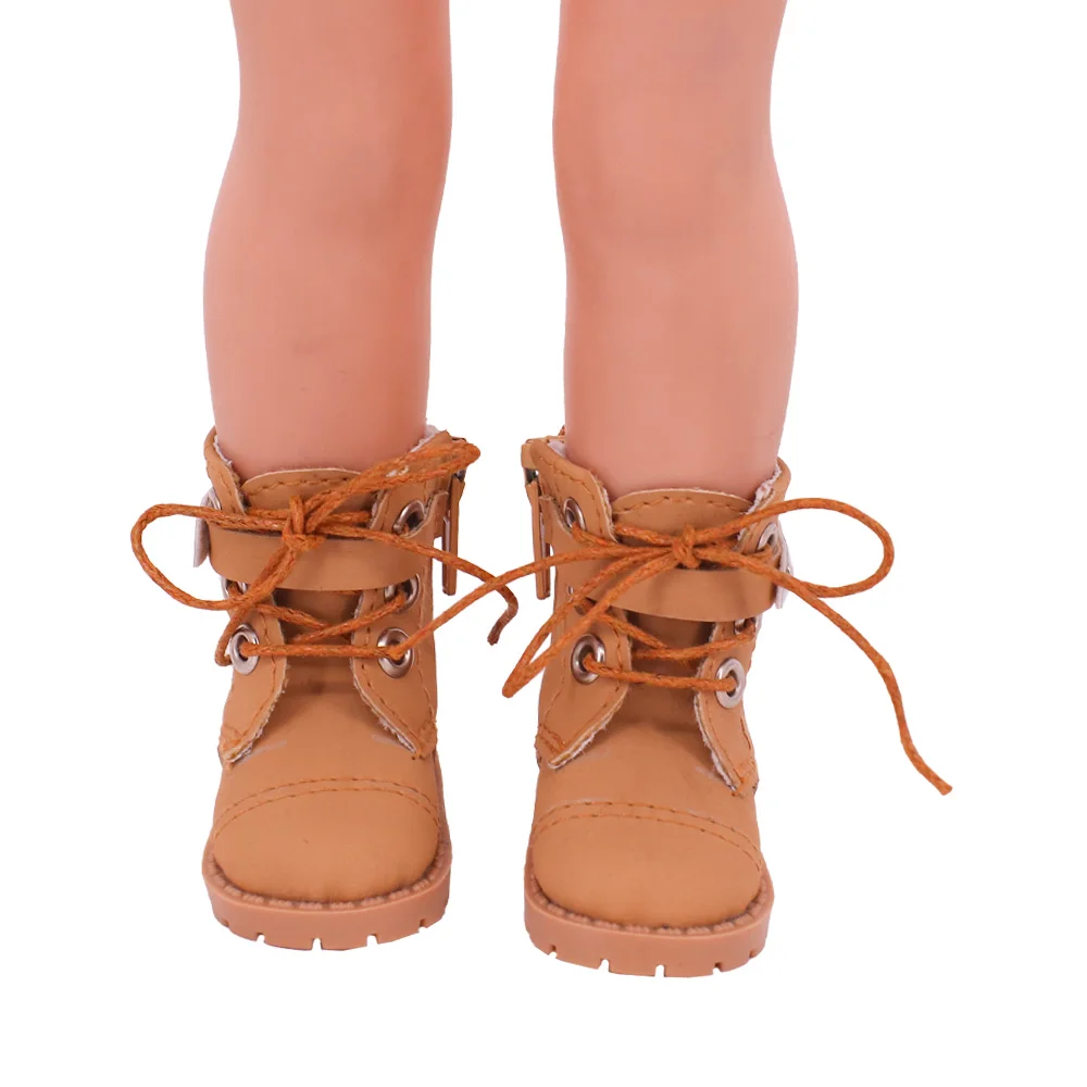 Plush High Boots 14.5Inch Wellie Wisher & 32-34Cm Paola Reina Doll Shoes Martin Boots Zipper Style 20cm Kpop/Exo Star Dolls Gift