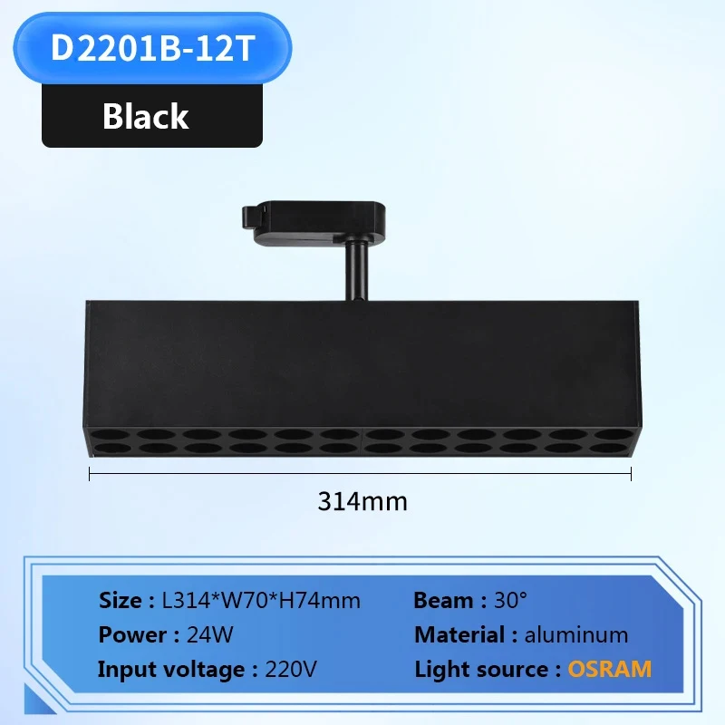 24W Spotlight Black