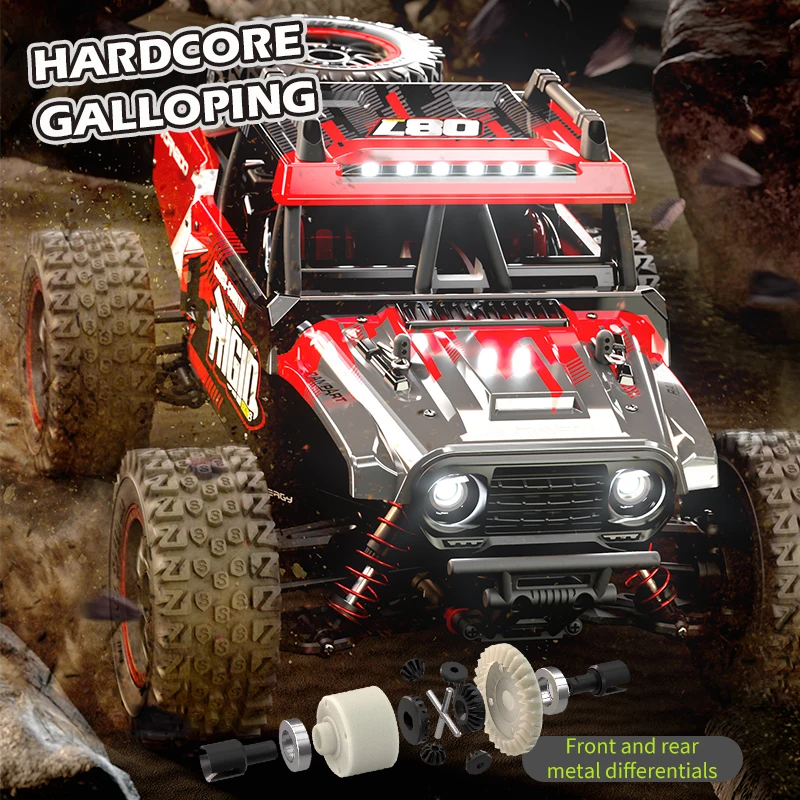 JJRC C8805 New 70 Km/h High Speed Off-Road Remote Control Car 1/16 with LED Gifts Remote Control Car Adult Children's Toys Gifts 3