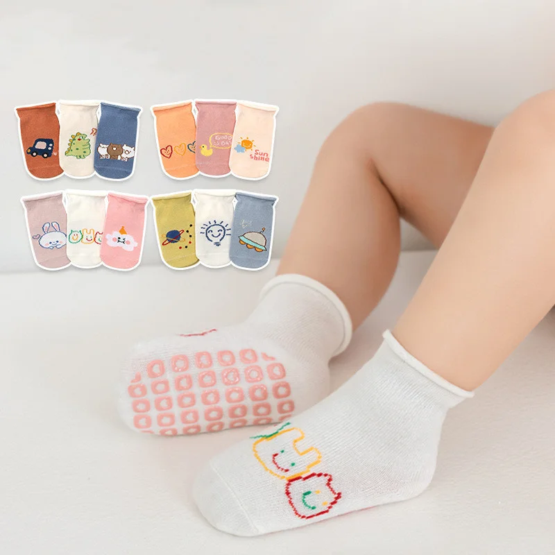 Lawadka 여아 코튼 만화 신생아 양말, 캐주얼 어린이 양말, 0-5 세, 3 켤레/로트