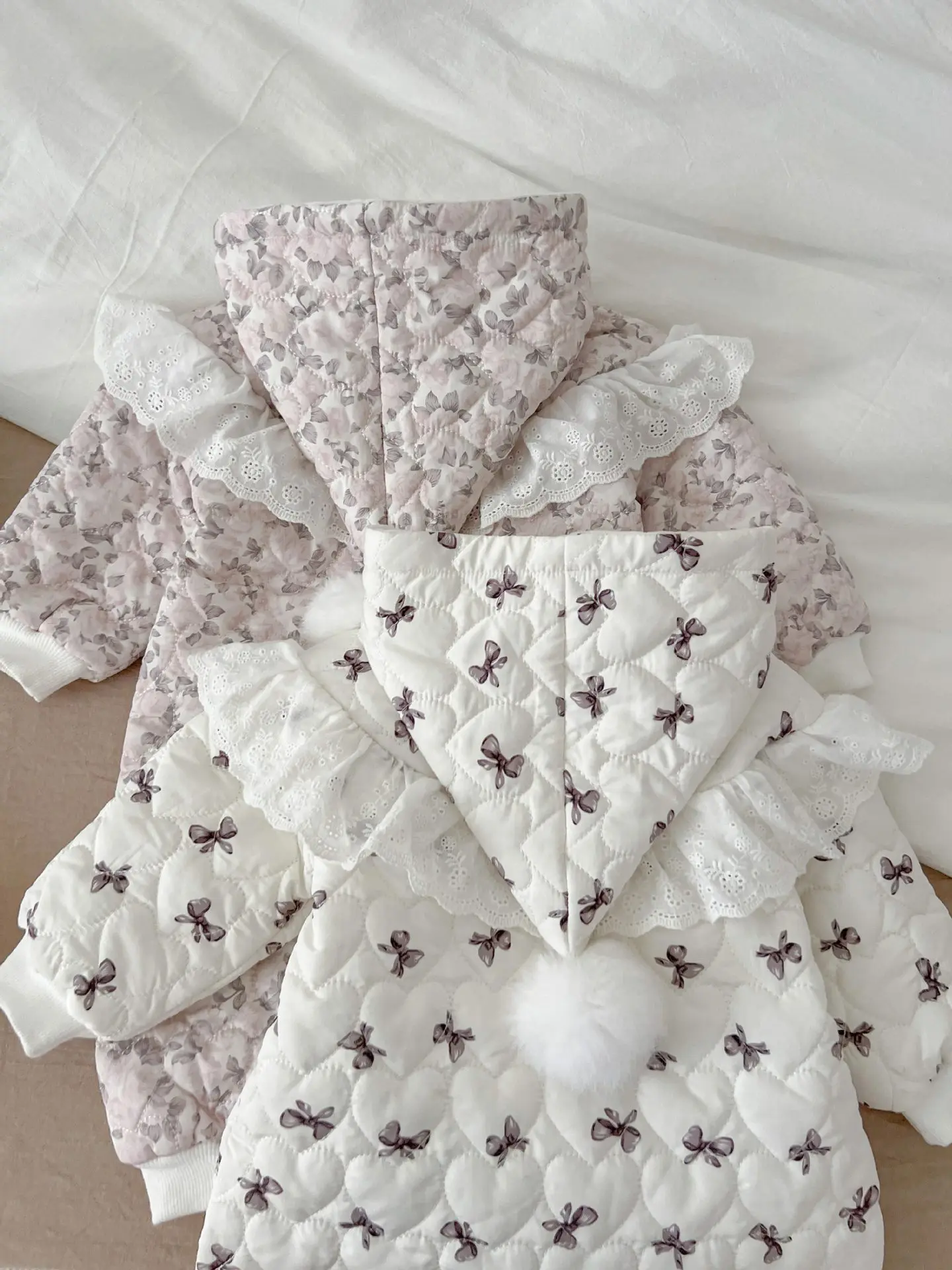 INS Winter Infant and Toddler Bodysuit Thickened Warm Girl Baby Princess Hundred Suit Romper Outwear Kids Fashion Baby clothing