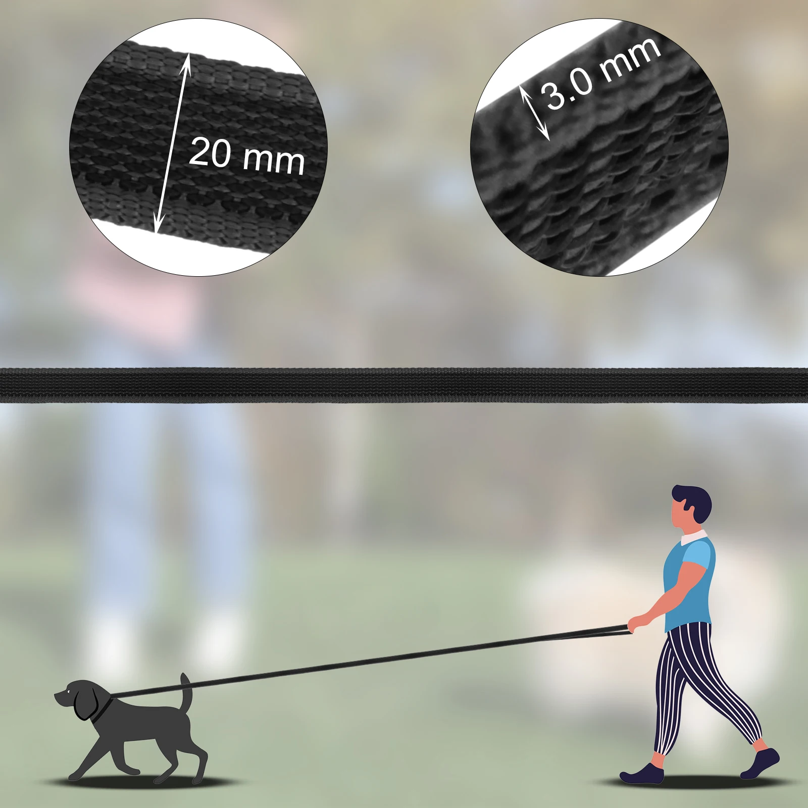 1.5M 5M 10M 15M Medium small Long Dog Leash 10M Latex Silk Easy and Convenient Training Big Dog Leashes