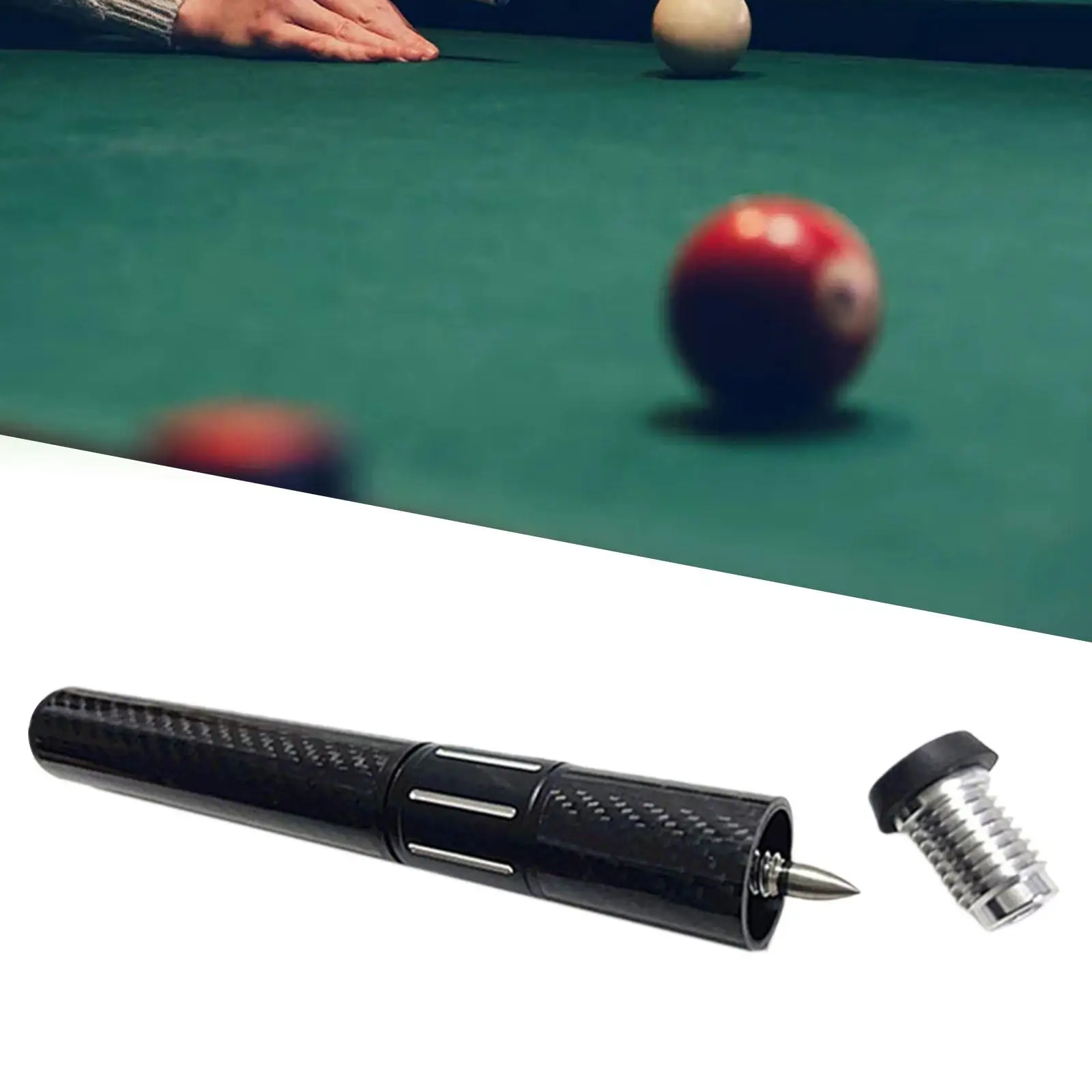 Billiards Cue Extension, Retractable Pool Stick Extension, Professional Sturdy Pool Cue Extender Rod for Billiard Lovers