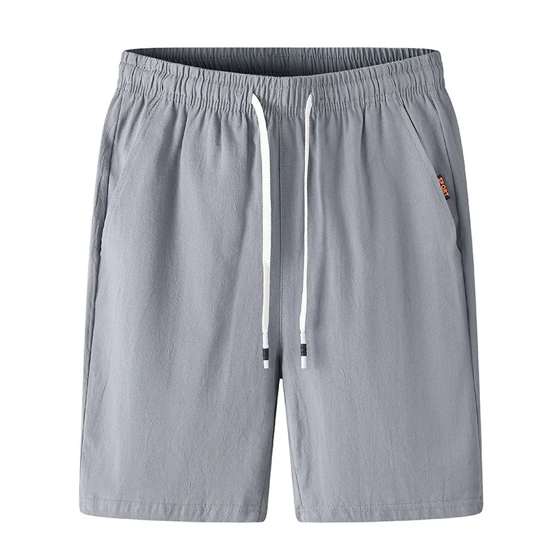 Casual Men Solid Linen Shorts