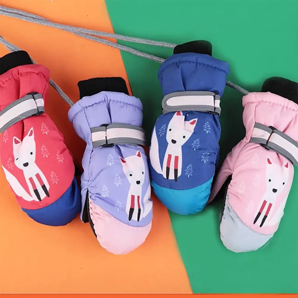 

Cartoon Rabbit Children Kids Winter Snow Warm Gloves Boy Girls Ski Snowboard Windproof Waterproof Thicken Mitten Keep Warm