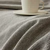 Simple Chenille Herringbone Print Sofa Towel Solid Color Multifunctional Decorative Home Sofa Towel Summer Universal Sofa Covers 3