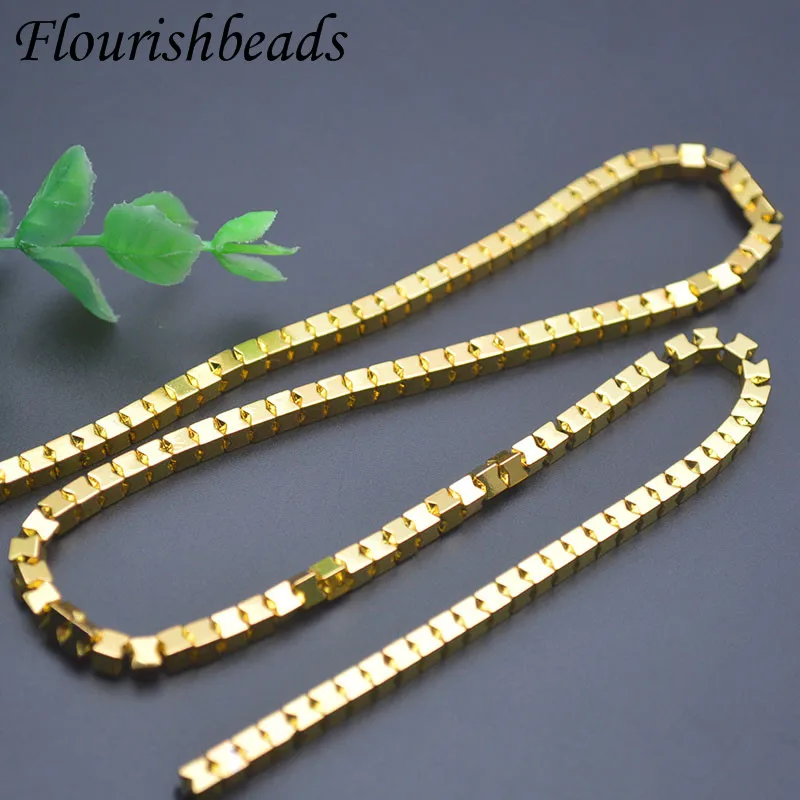 

Hot Sell 3x3mm Square Shape Gold Color Hematite Stone Spacer Loose Beads for Jewelry Making Diy Bracelets 10 Strands/lot