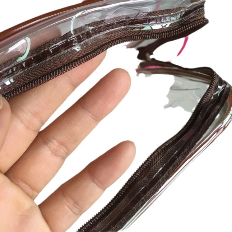 Transparent travel toiletry bag Multi-functional waterproof organiser black PVC handheld three-size environmental protection bag travel toiletry bag