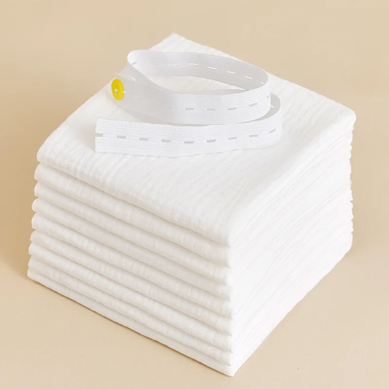 8 pieces of soft double-layer cotton yarn diaper, washable, reusable, baby diaper, newborn diaper replacement