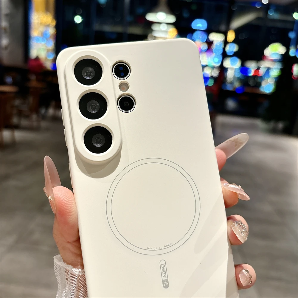 Liquid Silicone Magnetic Case for Wireless Charging - Matte Soft Cover