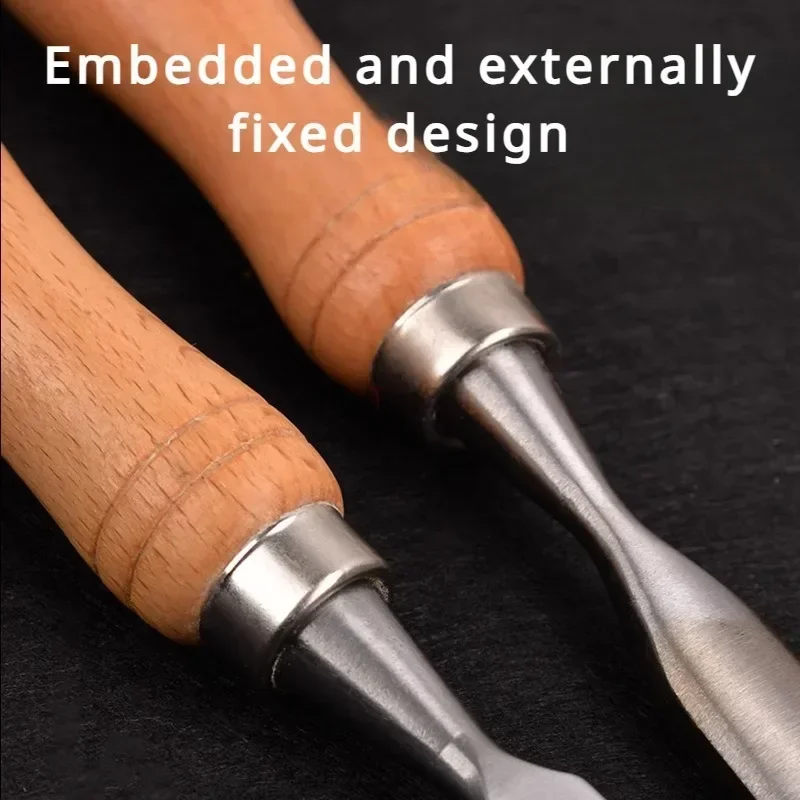 나무 망치 및 상자 포함 조각 칼 세트, 목공 조각 치즐, DIY 커터, 손 목공 도구, 1pc
