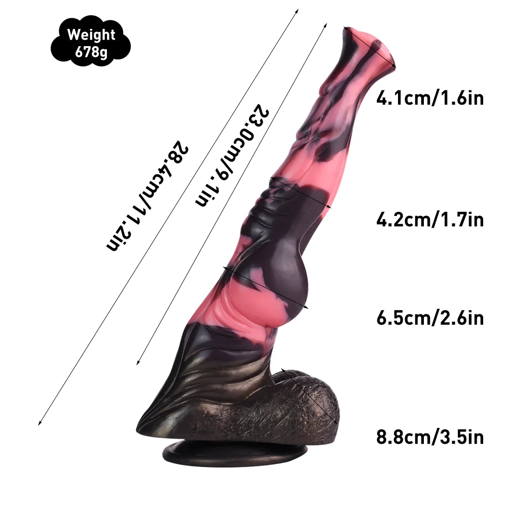 FRKO Soft Silicone Muscle Big Horse Dildo with Suction Cup G-Spot Vaginal Stimulator Anal Plug Masturbator for Women Men 18+