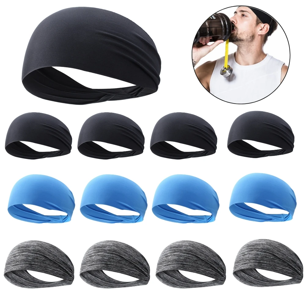 1-10PCS Hair Band Hair Ribbon Women Men Fitness Elastic Headband Turban Sweat Absorption Breathable Quick Drying Outdoor Sports sports headbands