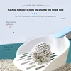 Cat Litter Scoop with Base Plastic Self Cleaning Cat Litter Shovel Cat Toilet Cleaning Tool Lightweight Manure Cleaner Cat Litte 4