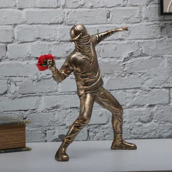 Resin Flower Thrower Inspired Decorative Sculpture 4
