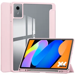 Acrylic Tri - Folding Flip Cover with Pen Slot for Tab Idea 11 TB335FC (Pink)