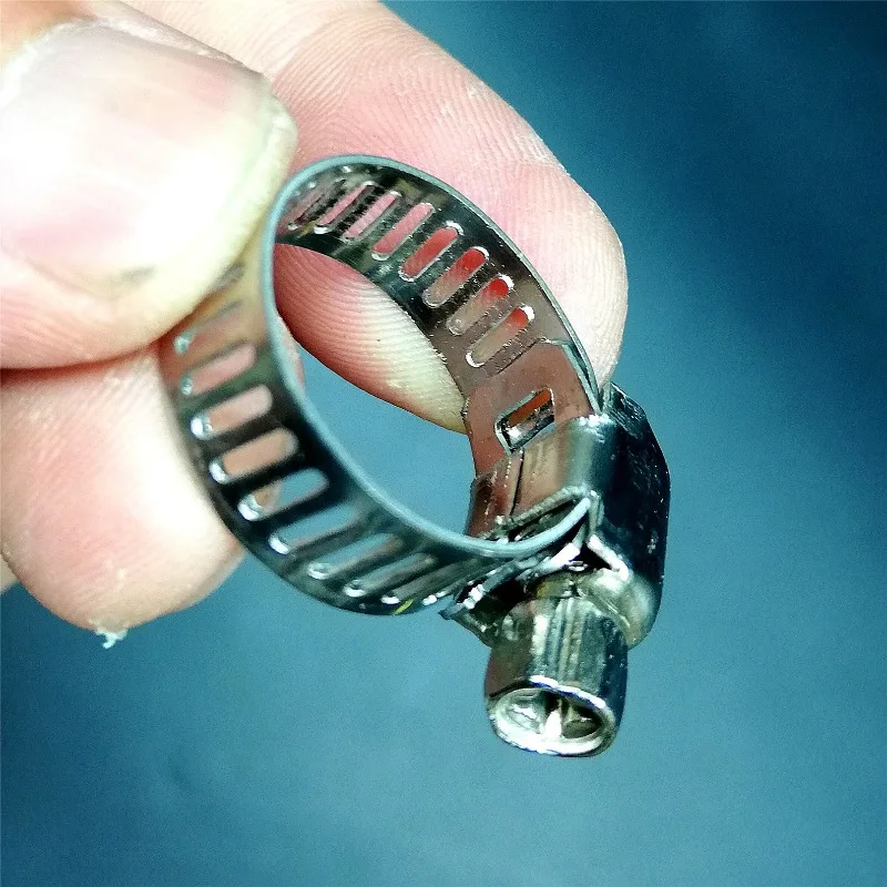 Adjustable DIY Worm 304 Stainless Steel Hose Clamps Kit Metal Band Strap Fastener - View #7