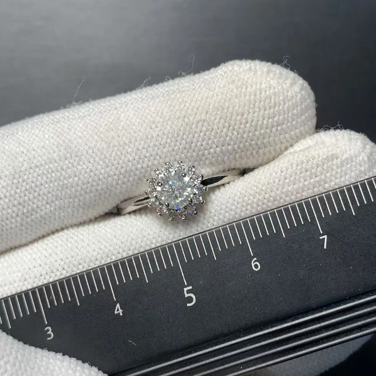 3MM 1CT  Moissanite Diamond Ring Adjustable Female Ring Jewelry for Women Gift Wholesale High Quality Vintage Fine
