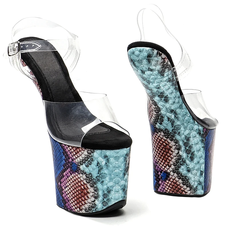 Leecabe PVC upper snake Platform Sexy Exotic Pole Dance Stripper young trend fashion color pole dance shoes