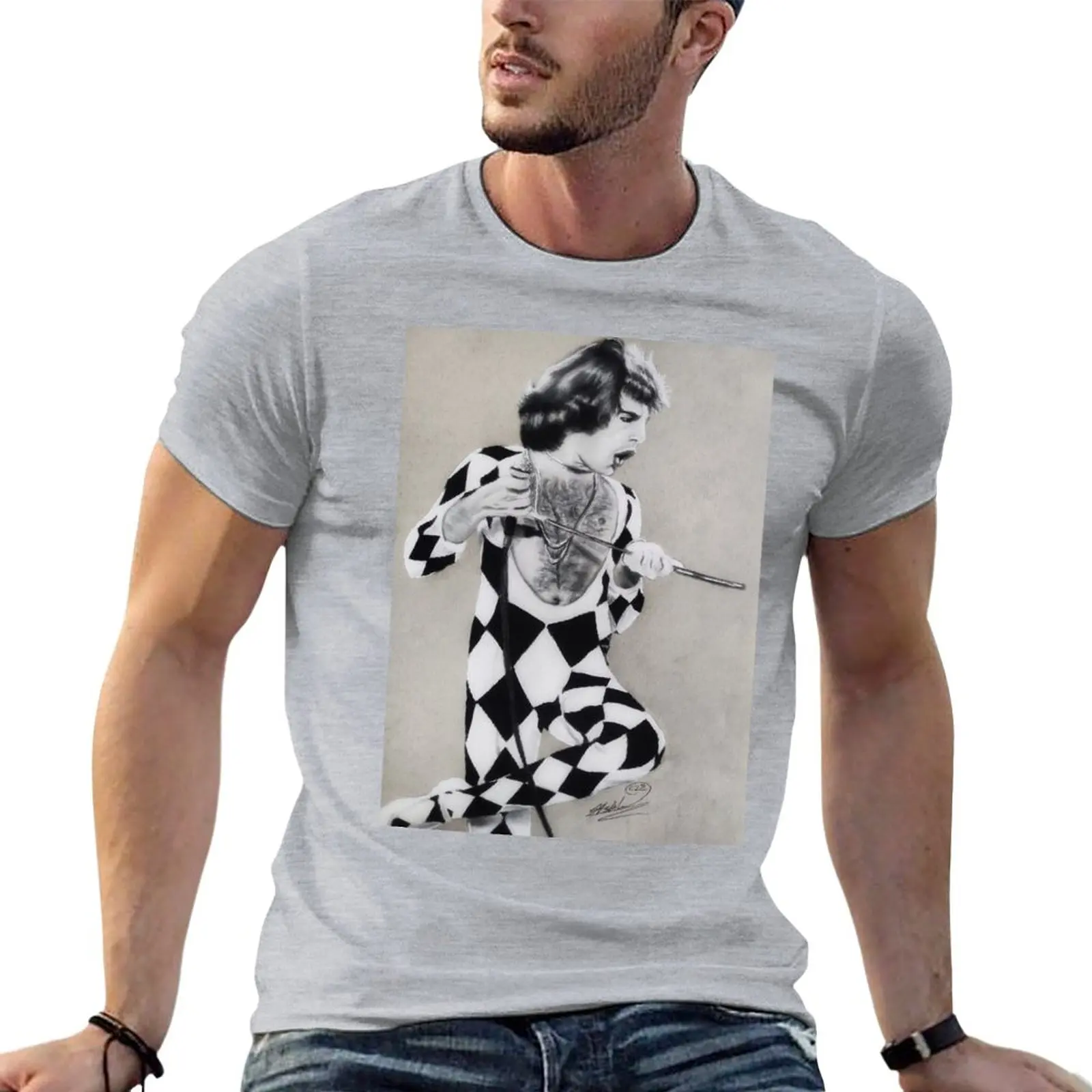 T-Shirt Harlequin Freddy T-Shirt Vintage T-Shirt Per Uomo