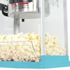 Theater Style Popcorn Popper Machine 4-Ounce Blue Nonstick Kettle Movie Night Experience Includes Serving Tray Easy Clean-Up 4