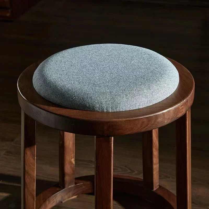 Elm Vanity Stool Anti static Guzheng Bench Antique Shoe Changing Low Seat Soft Padded Dining Chair Suitable for Living Room