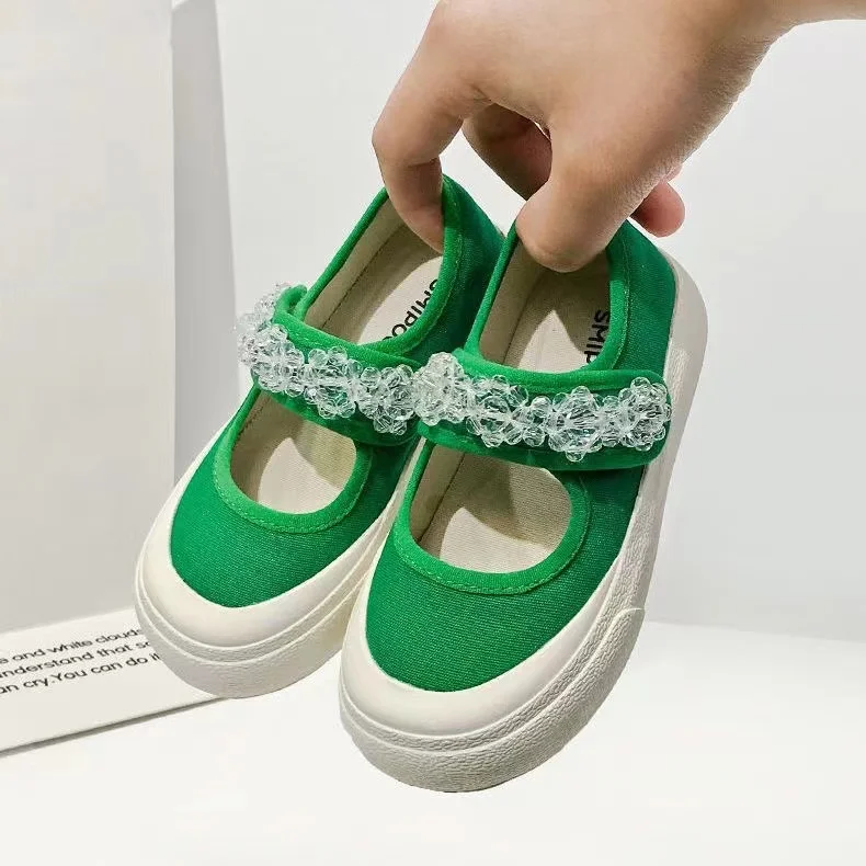 

K51302 Green White Black Girls Boys Fashion shoes euro size 26-35