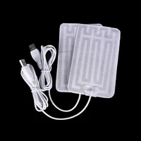 2pcs HOT!5V Carbon Fiber Heating Pad USB Heating Film Electric Infrared Fever Heat Mat Winter Warm Arm Waist Heat Glove 1