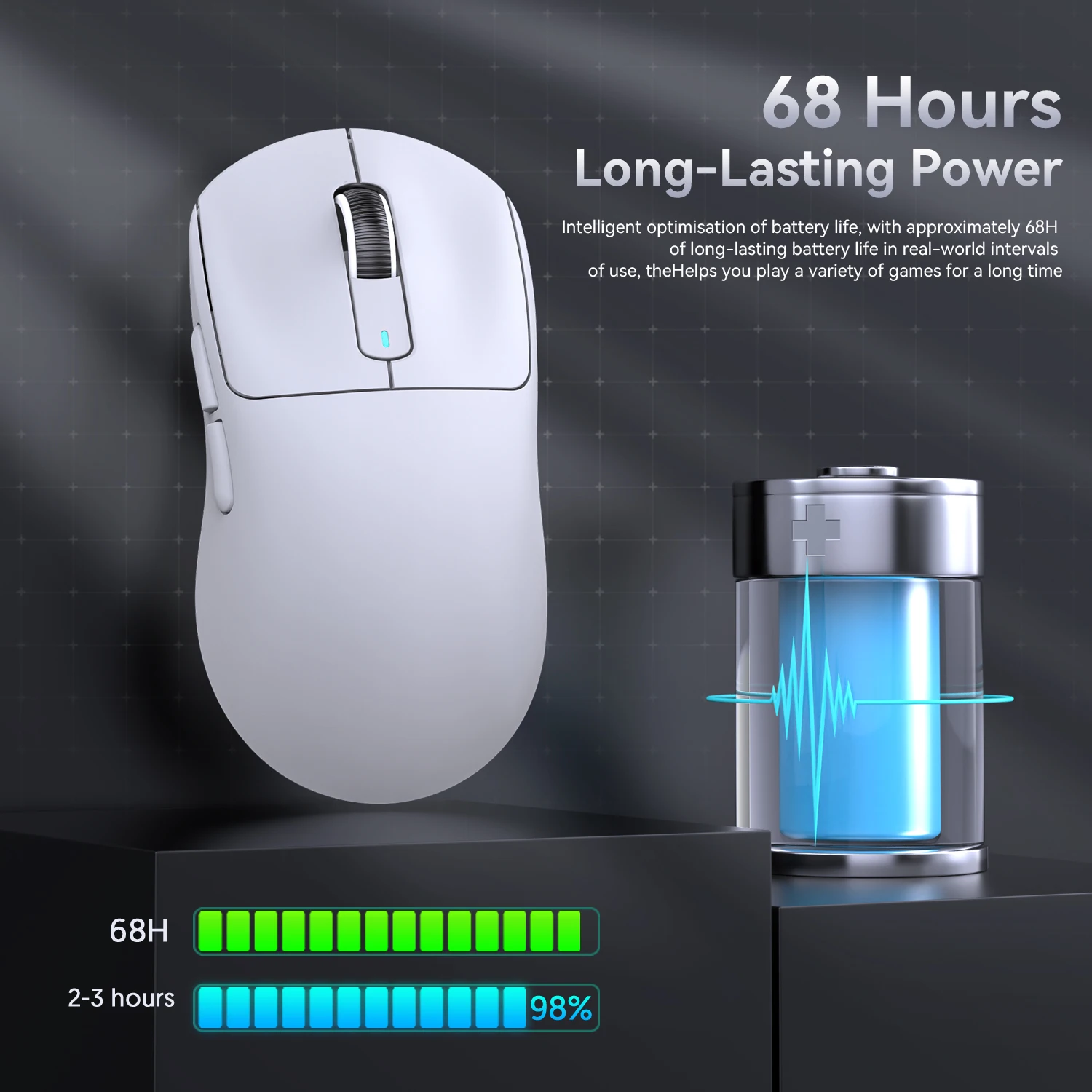 Attack Shark X3 Wireless Gaming Mouse 26K DPI Lightweight Tri-Mode Macro for Laptop/win/mac