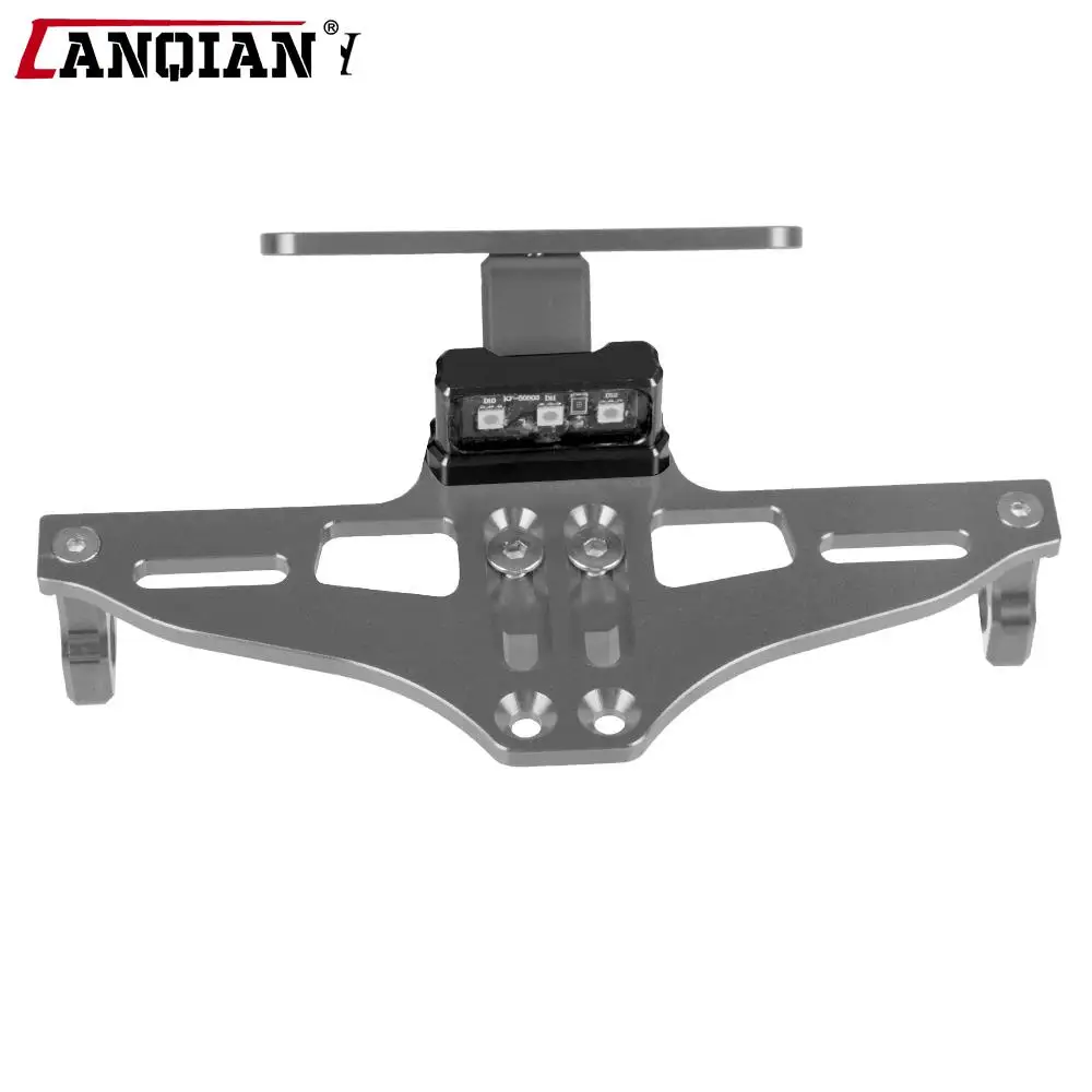 가와사키 Z650 Z1000SX Z900 Z900RS 닌자 650 VERSYS 650 용 플레이트 용 범용 오토바이 번호판 브래킷, 라이트 포함