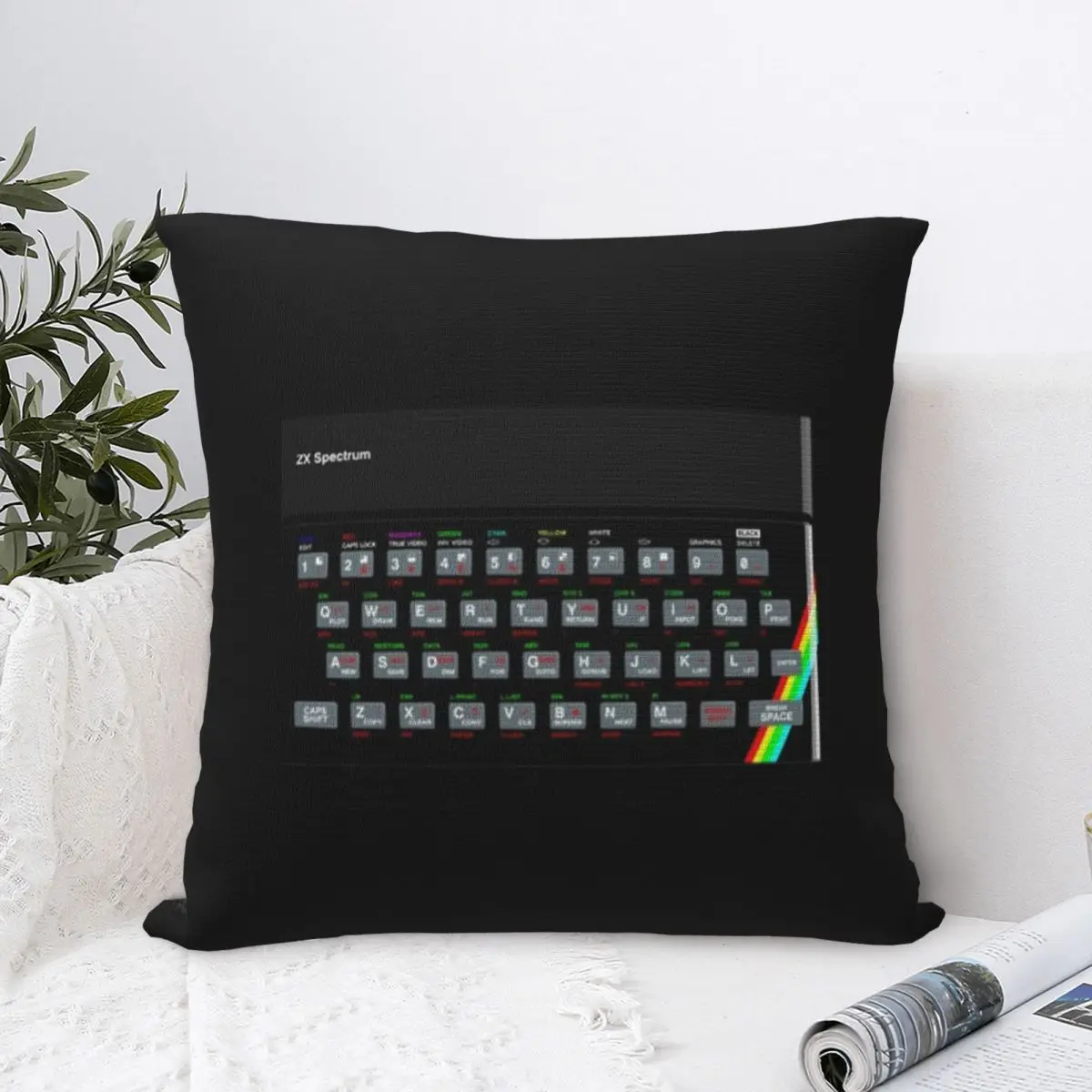 

Квадратная наволочка ZX Spectrum 2, наволочка из полиэстера, бархатная декоративная комфортная Наволочка на молнии для дома, спальни