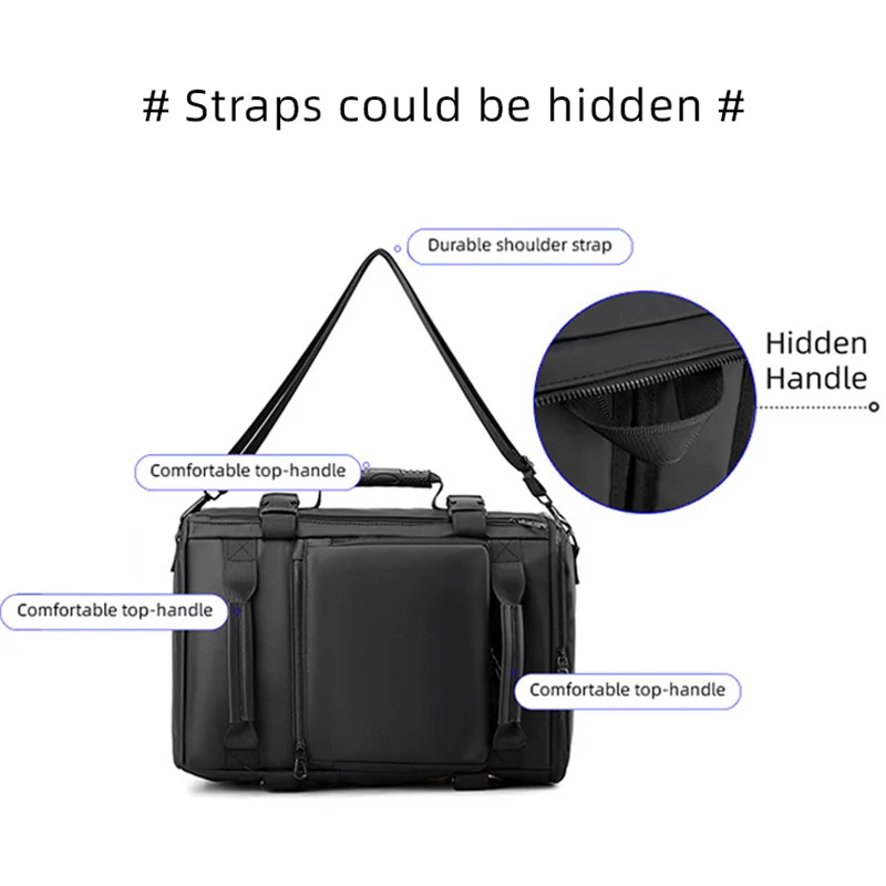 Large Multifunction Backpack Man 15.6 Inch Laptop Business Travel Luggage Rucksack Carry On School Shoulder Bag Mochila XA452C 4