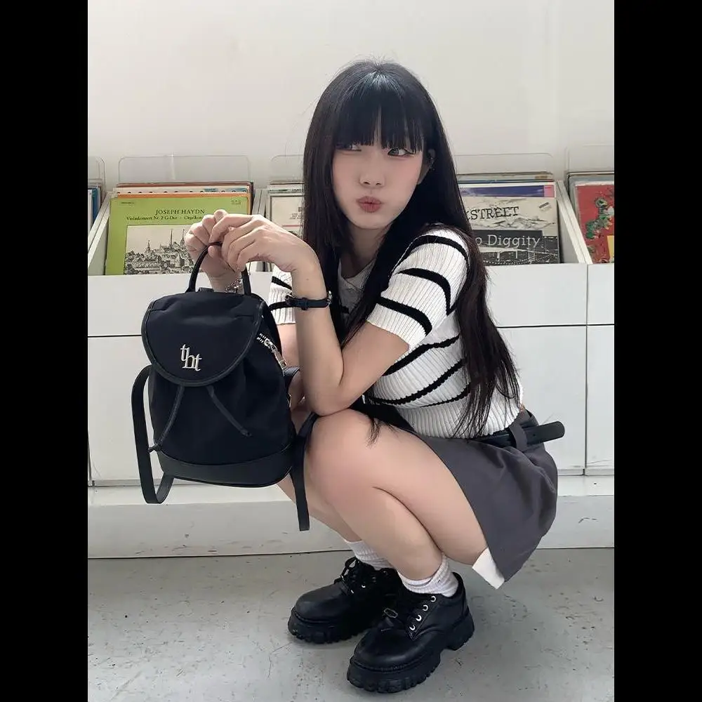 

Корейская вместительная Холщовая Сумка через плечо Y2k, модная повседневная женская сумка-мешок, повседневный школьный рюкзак, дорожный рюкзак, Mochila