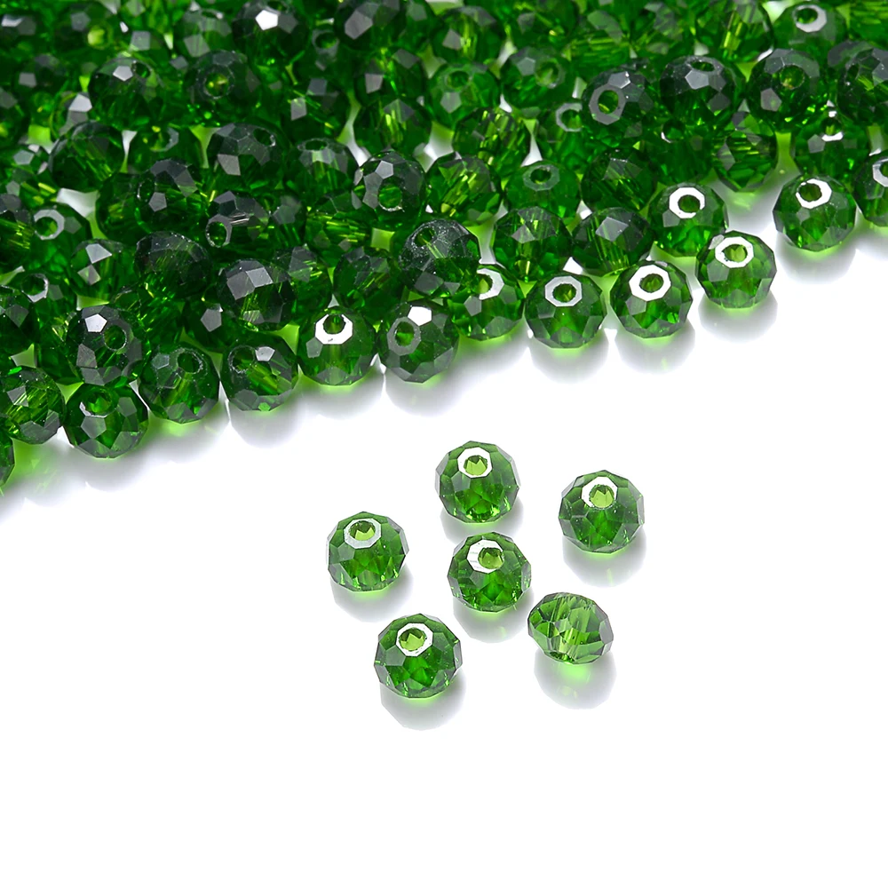 thumbnail image 1 of Cicifu - Cuentas de cristal de Austria facetadas, 40 unidades, color rojo oscuro, 4/6 mm, espaciadores sueltos redondos para fabricación de joyas, 1 of 5