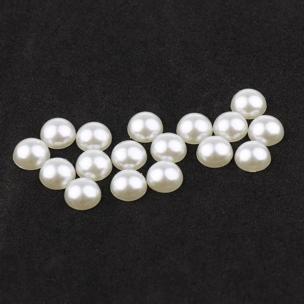 Nair Art용 하프 라운드 플랫백 진주 장식, 500 조각, 8mm, 2-6 팩